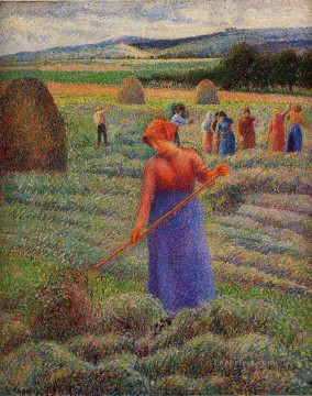 Haymakers en Eragny 1889 Camille Pissarro Pinturas al óleo
